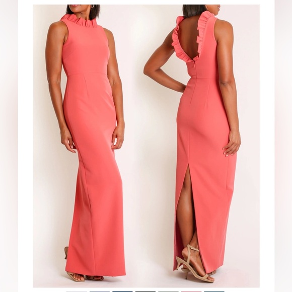 Camilyn Beth The Alexandria gown sheath in fuchsia size 8 - Picture 1 of 15